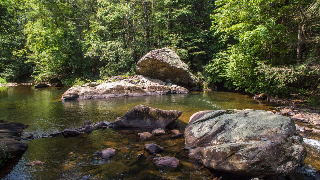 River near Buck Creek RV Park in Marion NC